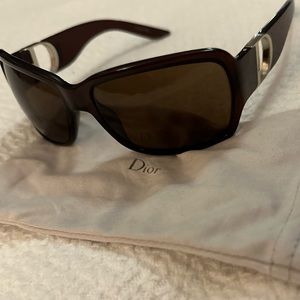 Dior Day 1 Brown Sunglasses Gold - No Case Included Like New Excellent Condition